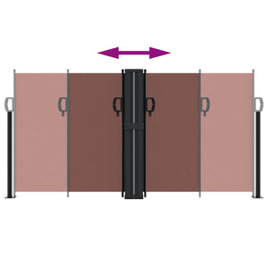 Tenda da Sole Laterale Retrattile Marrone 120x1000 cm