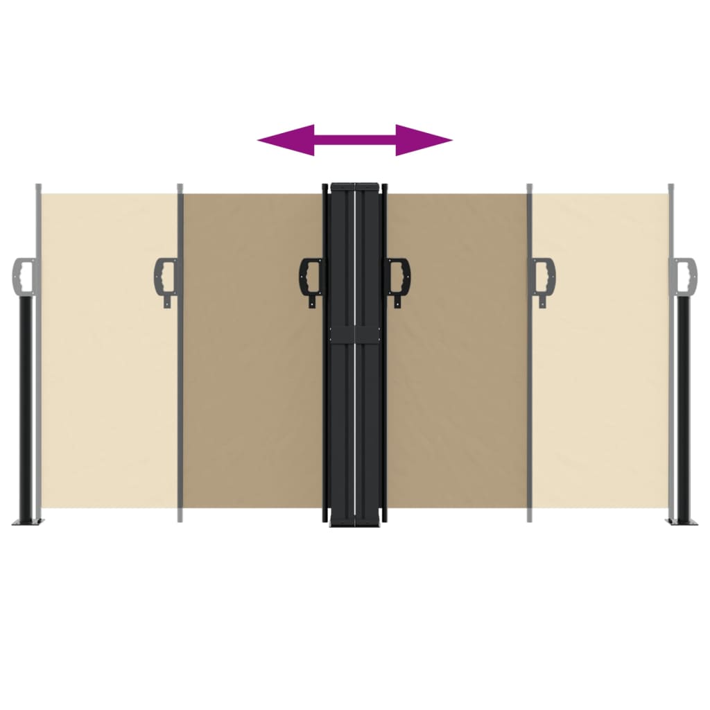 Tenda da Sole Laterale Retrattile Beige 120x1000 cm 4004705