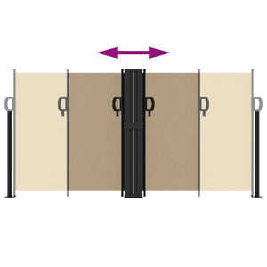 Tenda da Sole Laterale Retrattile Beige 120x1000 cm 4004705