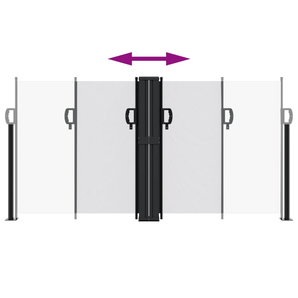 Tenda da Sole Laterale Retrattile Bianca 120x1000 cm 4004706