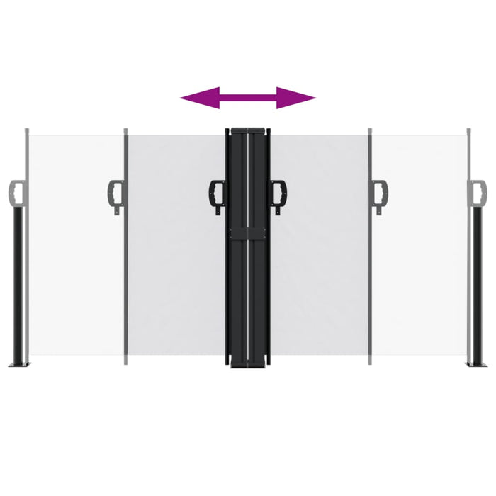 Tenda da Sole Laterale Retrattile Bianca 120x1000 cm