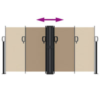 Tenda da Sole Laterale Retrattile Tortora 120x1000 cm 4004709