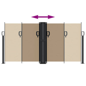 Tenda da Sole Laterale Retrattile Tortora 120x1000 cm 4004709