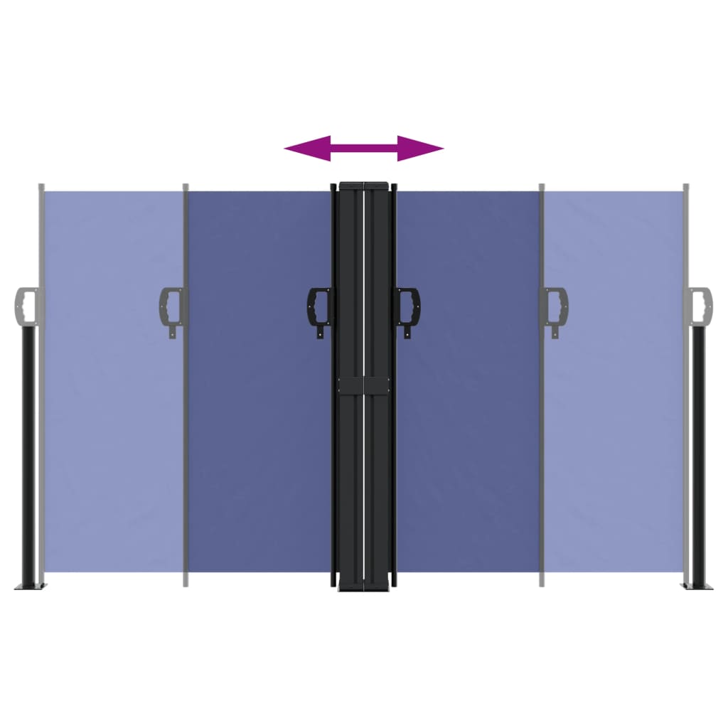 Tenda da Sole Laterale Retrattile Blu 140x1000 cm 4004716