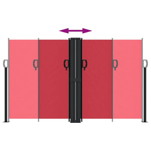 Tenda da Sole Laterale Retrattile Rossa 140x1000 cm 4004717