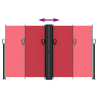 Tenda da Sole Laterale Retrattile Rossa 140x1000 cm 4004717