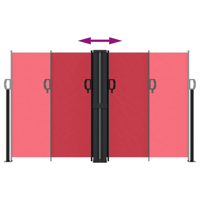 Tenda da Sole Laterale Retrattile Rossa 140x1000 cm 4004717