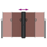 Tenda da Sole Laterale Retrattile Marrone 140x1000 cm 4004719