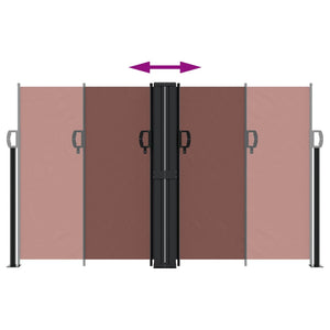 Tenda da Sole Laterale Retrattile Marrone 140x1000 cm 4004719