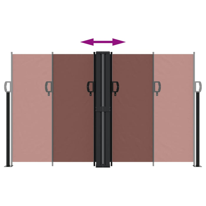 Tenda da Sole Laterale Retrattile Marrone 140x1000 cm