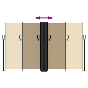 Tenda da Sole Laterale Retrattile Beige 140x1000 cm 4004720