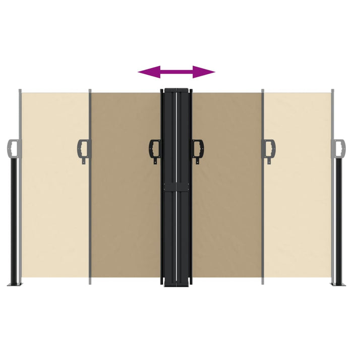 Tenda da Sole Laterale Retrattile Beige 140x1000 cm 4004720