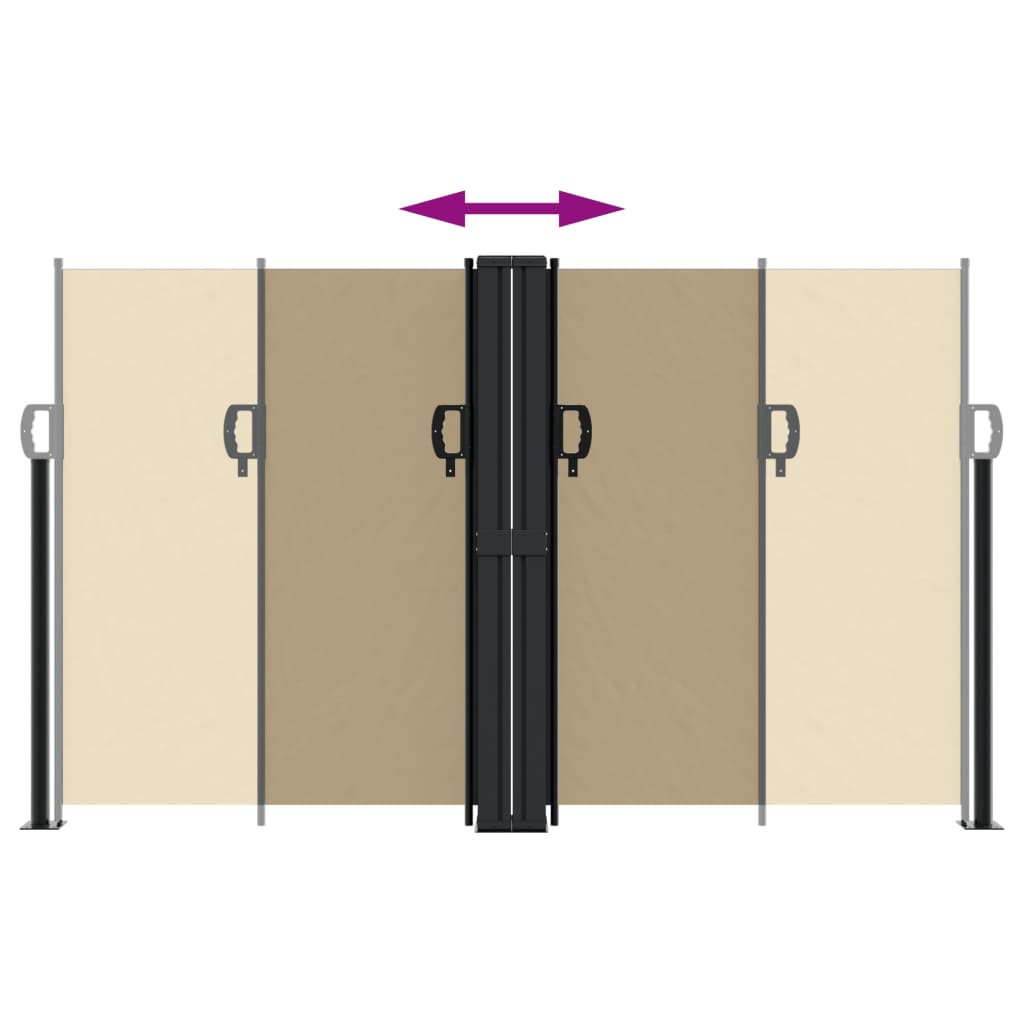 Tenda da Sole Laterale Retrattile Beige 140x1000 cm 4004720