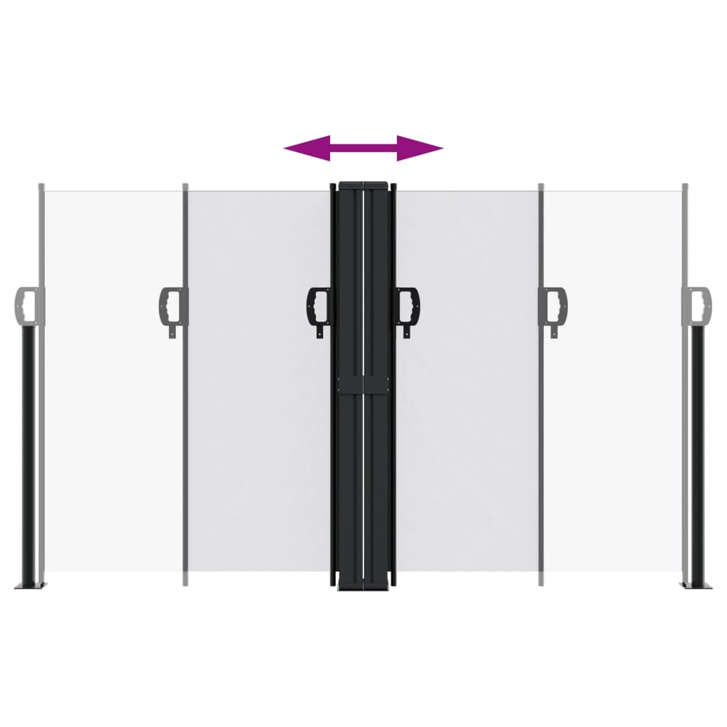 Tenda da Sole Laterale Retrattile Bianca 140x1000 cm 4004721