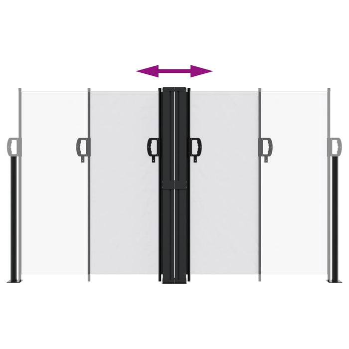 Tenda da Sole Laterale Retrattile Bianca 140x1000 cm 4004721