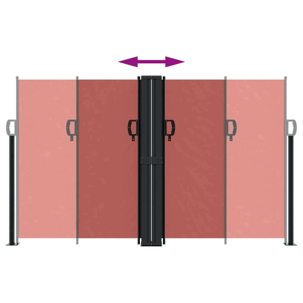 Tenda da Sole Laterale Retrattile Terracotta 140x1000 cm 4004723