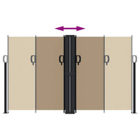 Tenda da Sole Laterale Retrattile Tortora 140x1000 cm