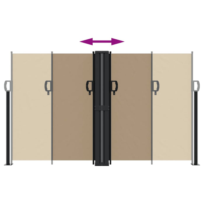Tenda da Sole Laterale Retrattile Tortora 140x1000 cm