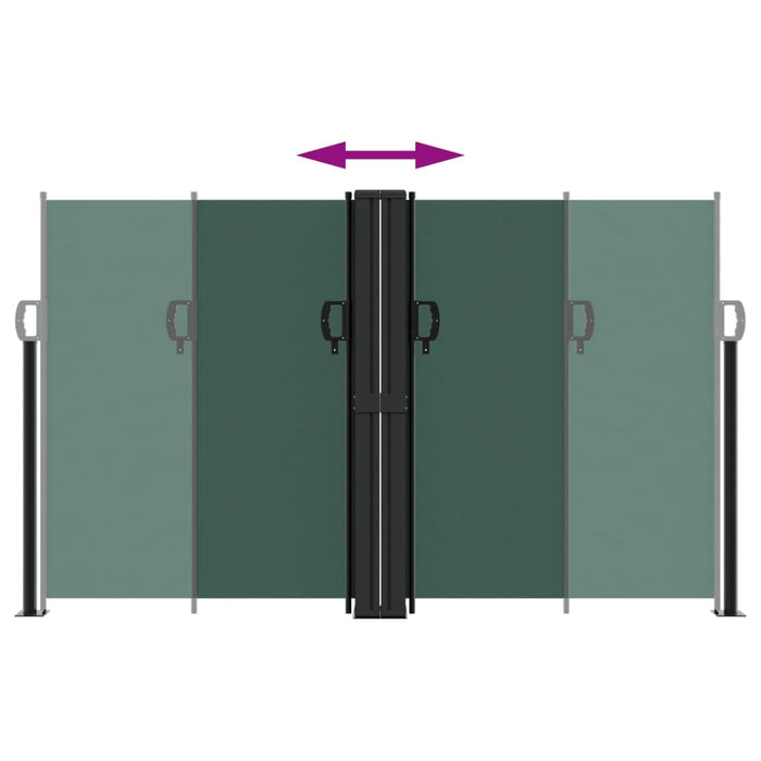 Tenda da Sole Laterale Retrattile Verde Scuro 140x1000 cm 4004725