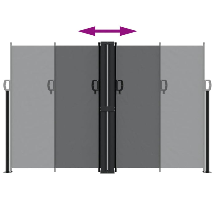 Tenda da Sole Laterale Retrattile Nera 160x1000 cm 4004729