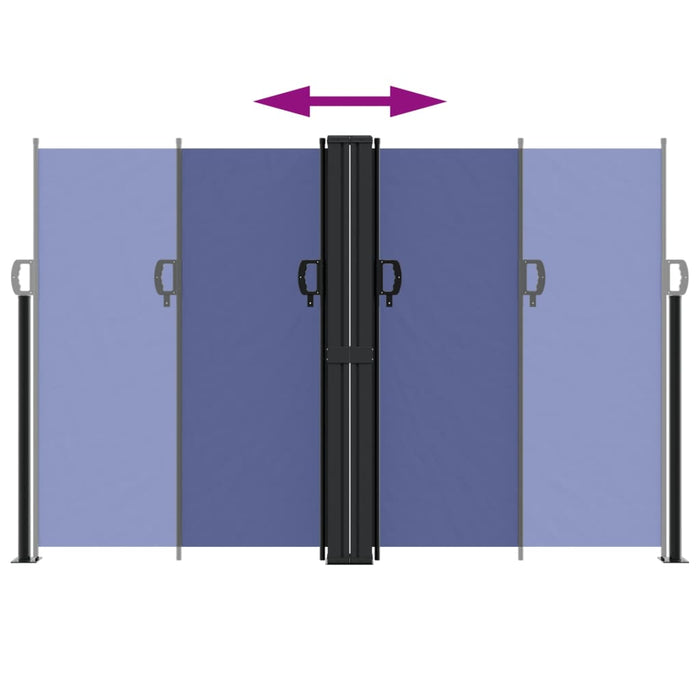 Tenda da Sole Laterale Retrattile Blu 160x1000 cm