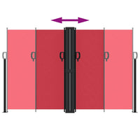 Tenda da Sole Laterale Retrattile Rossa 160x1000 cm 4004732