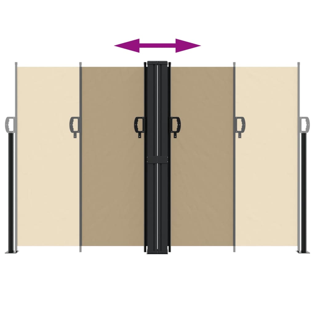 Tenda da Sole Laterale Retrattile Beige 160x1000 cm 4004735