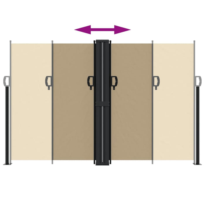 Tenda da Sole Laterale Retrattile Beige 160x1000 cm 4004735