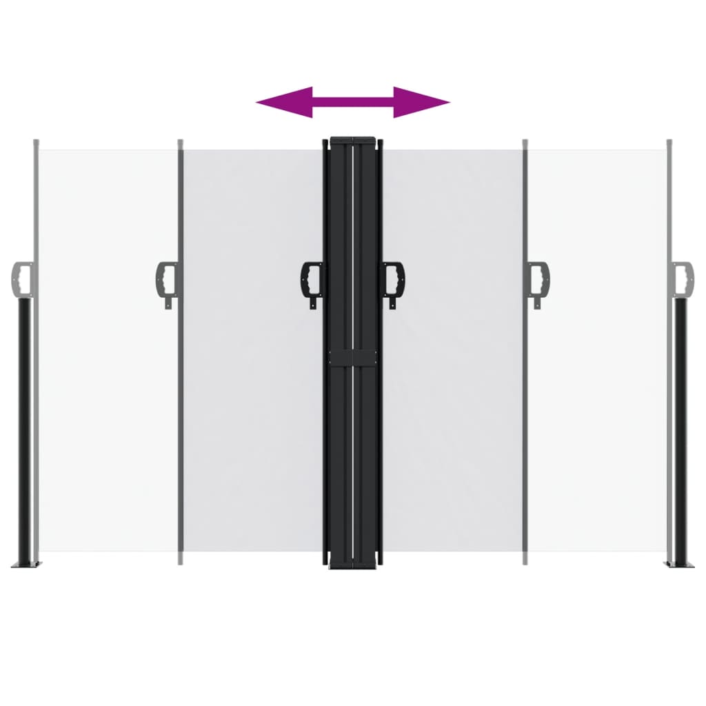 Tenda da Sole Laterale Retrattile Bianca 160x1000 cm 4004736