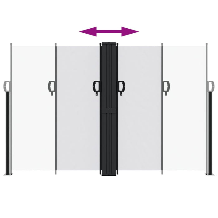 Tenda da Sole Laterale Retrattile Bianca 160x1000 cm 4004736