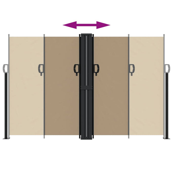 Tenda da Sole Laterale Retrattile Tortora 160x1000 cm 4004739