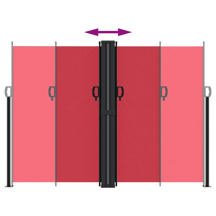 Tenda da Sole Laterale Retrattile Rossa 180x1000 cm