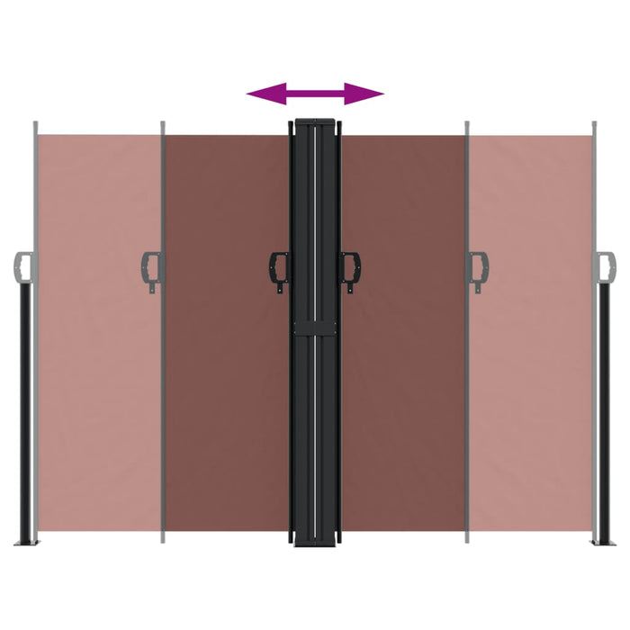 Tenda da Sole Laterale Retrattile Marrone 180x1000 cm 4004749