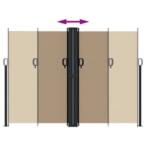 Tenda da Sole Laterale Retrattile Tortora 180x1000 cm 4004754