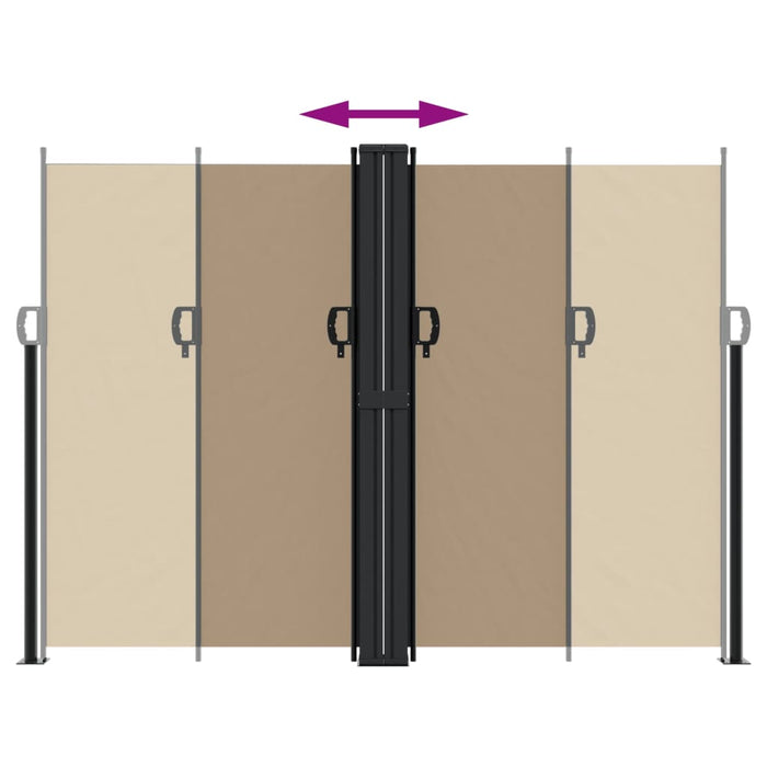 Tenda da Sole Laterale Retrattile Tortora 180x1000 cm 4004754