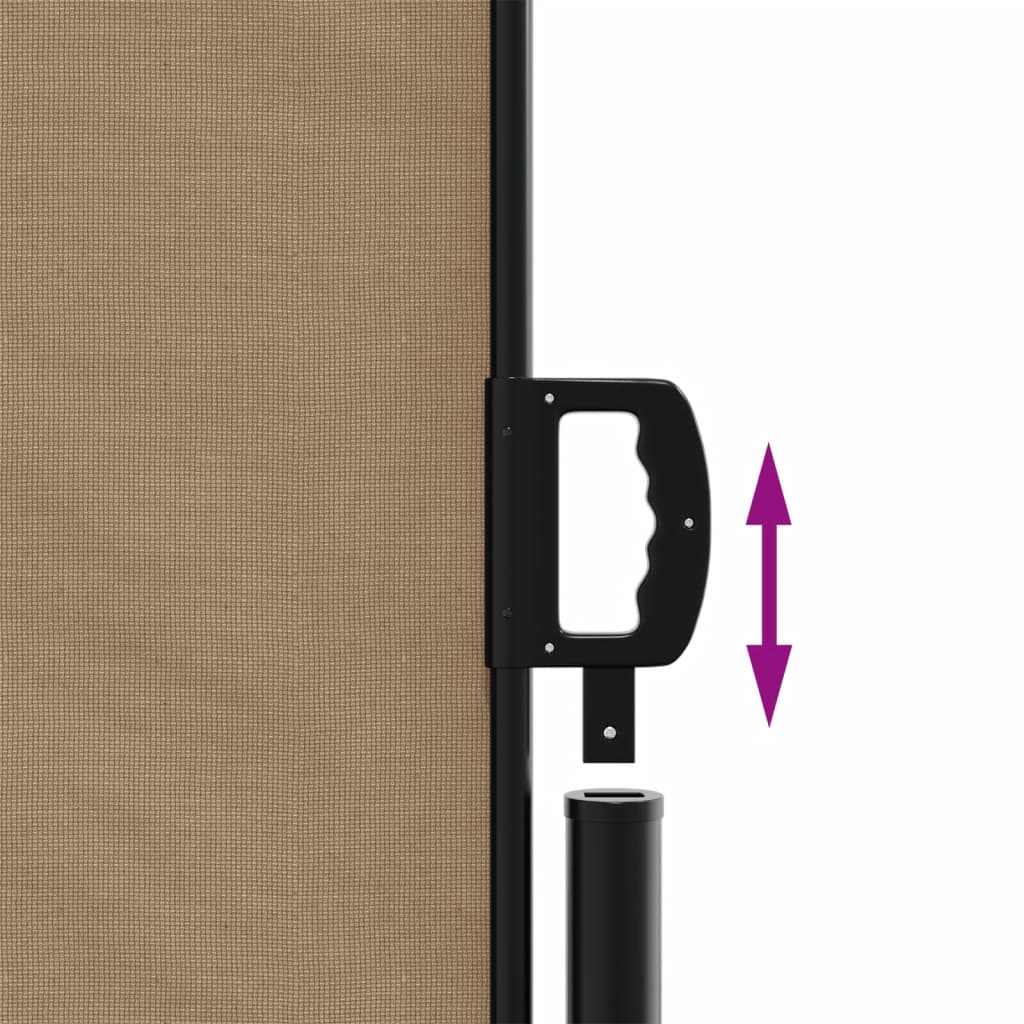 Tenda da Sole Laterale Retrattile Tortora 180x1000 cm 4004754