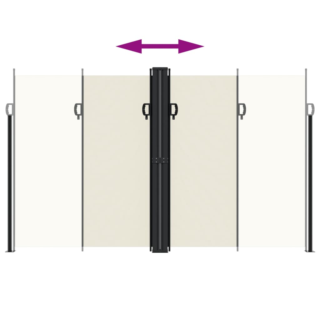 Tenda da Sole Laterale Retrattile Crema 200x1000 cm 4004760