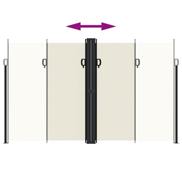 Tenda da Sole Laterale Retrattile Crema 200x1000 cm 4004760