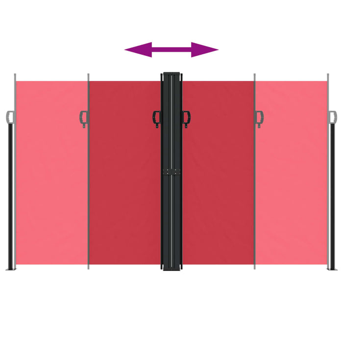 Tenda da Sole Laterale Retrattile Rossa 200x1000 cm 4004762