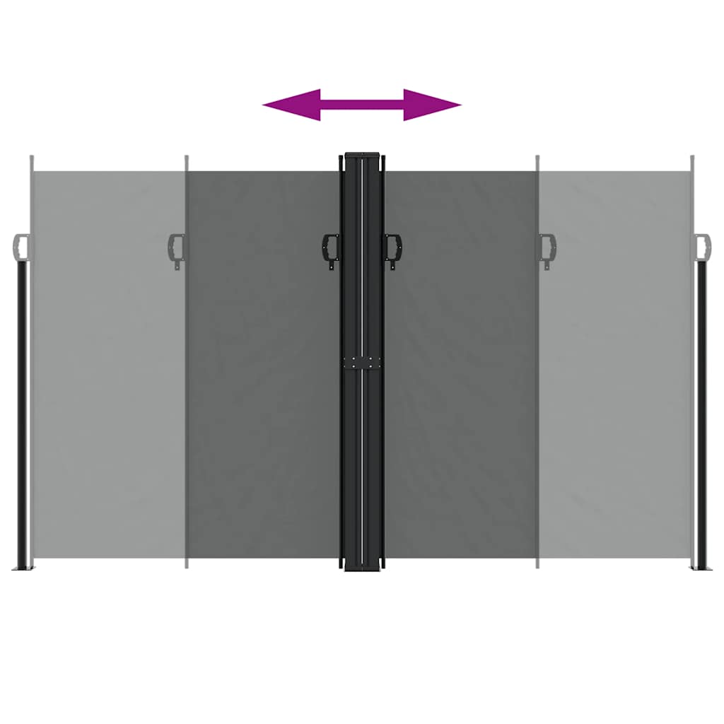 Tenda da Sole Laterale Retrattile Antracite 200x1000 cm 4004763