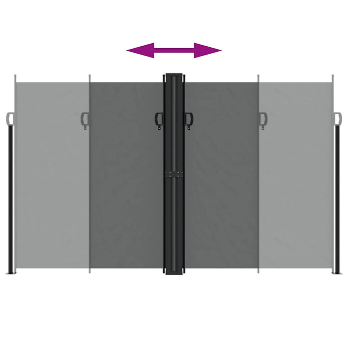 Tenda da Sole Laterale Retrattile Antracite 200x1000 cm 4004763