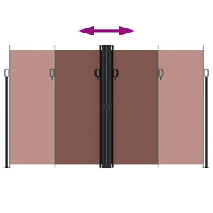 Tenda da Sole Laterale Retrattile Marrone 200x1000 cm 4004764