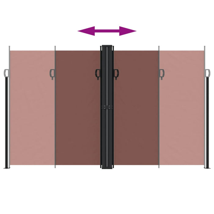 Tenda da Sole Laterale Retrattile Marrone 200x1000 cm 4004764