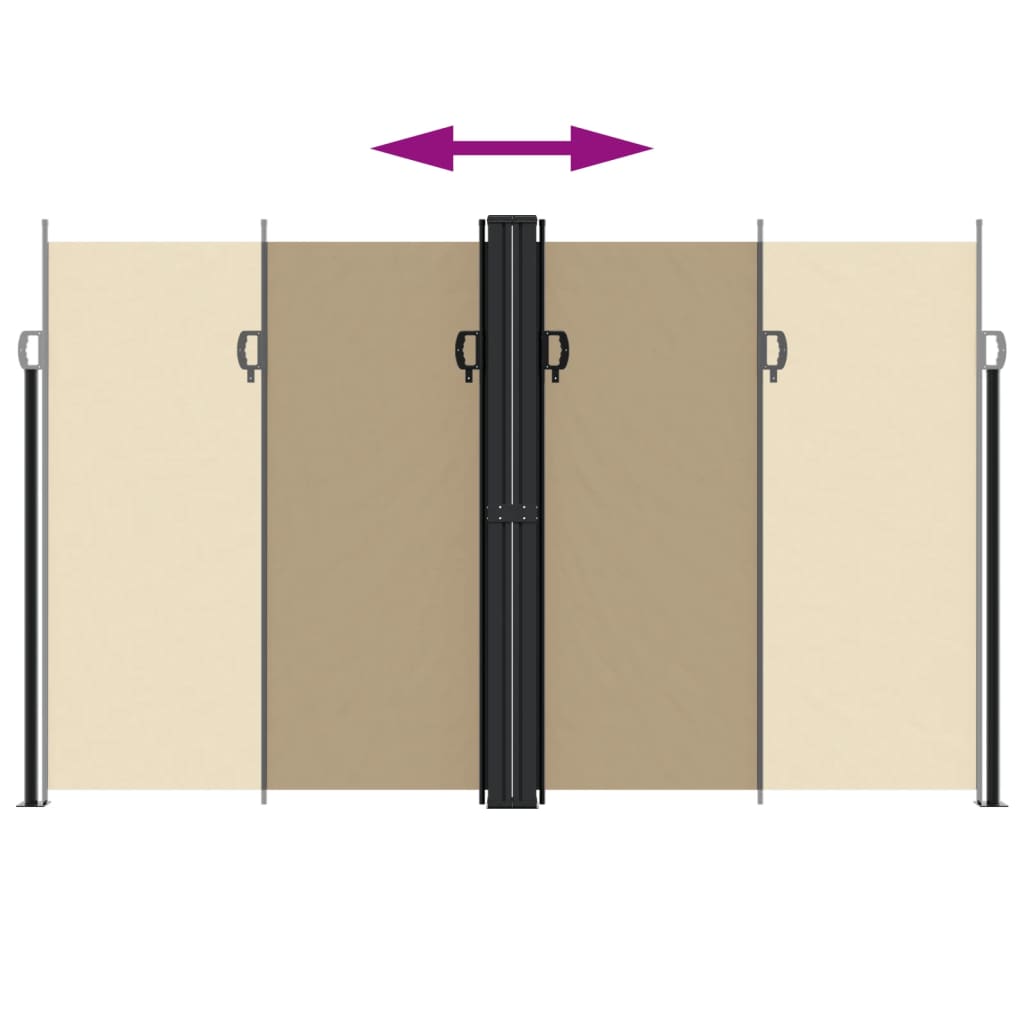 Tenda da Sole Laterale Retrattile Beige 200x1000 cm 4004765