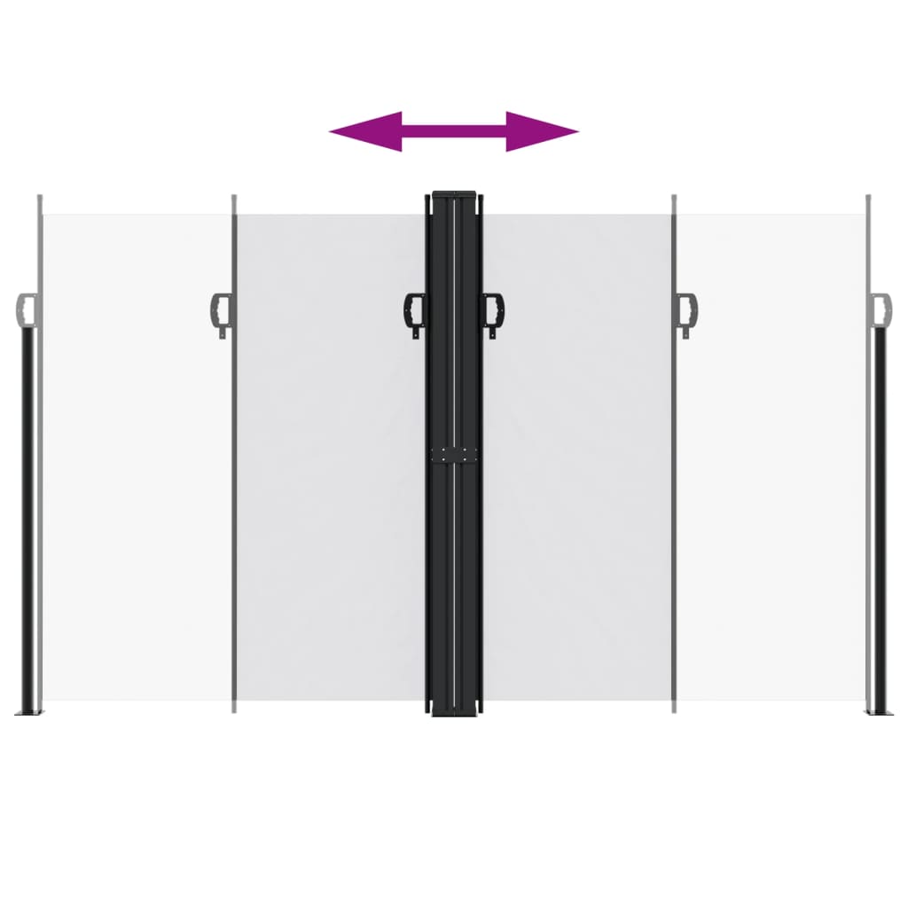 Tenda da Sole Laterale Retrattile Bianca 200x1000 cm 4004766