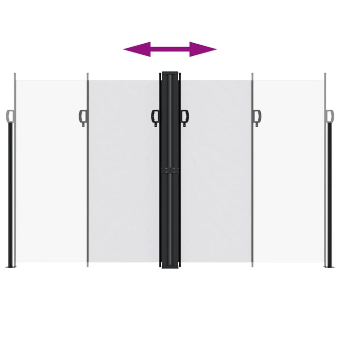 Tenda da Sole Laterale Retrattile Bianca 200x1000 cm 4004766