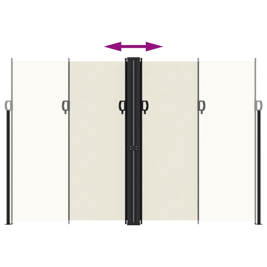 Tenda da Sole Laterale Retrattile Crema 220x1000 cm 4004775