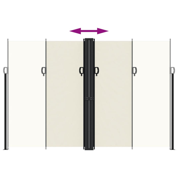 Tenda da Sole Laterale Retrattile Crema 220x1000 cm 4004775