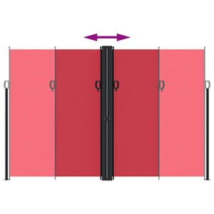 Tenda da Sole Laterale Retrattile Rossa 220x1000 cm 4004777