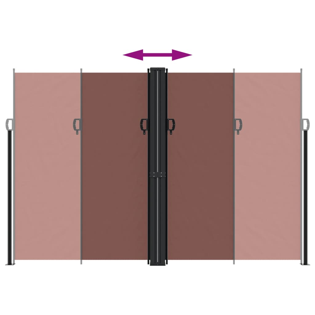 Tenda da Sole Laterale Retrattile Marrone 220x1000 cm 4004779